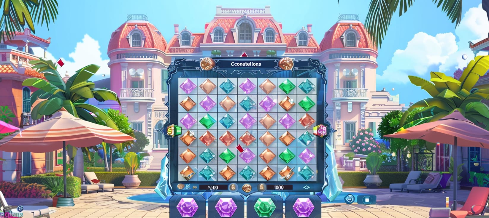 t22 Constellations slot game cassino online com pedras preciosas